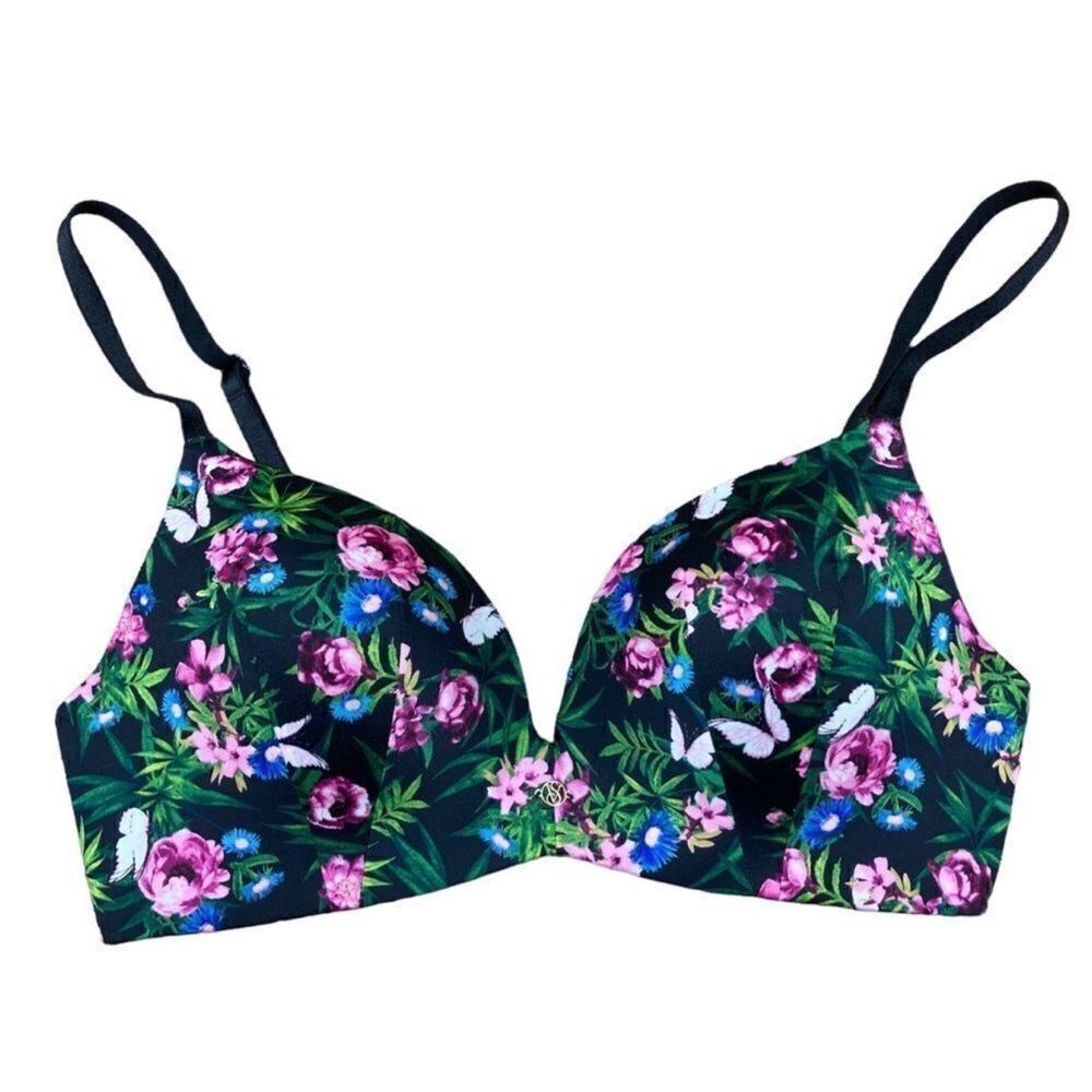 Victoria’s Secret so obsessed floral butterfly satin bra